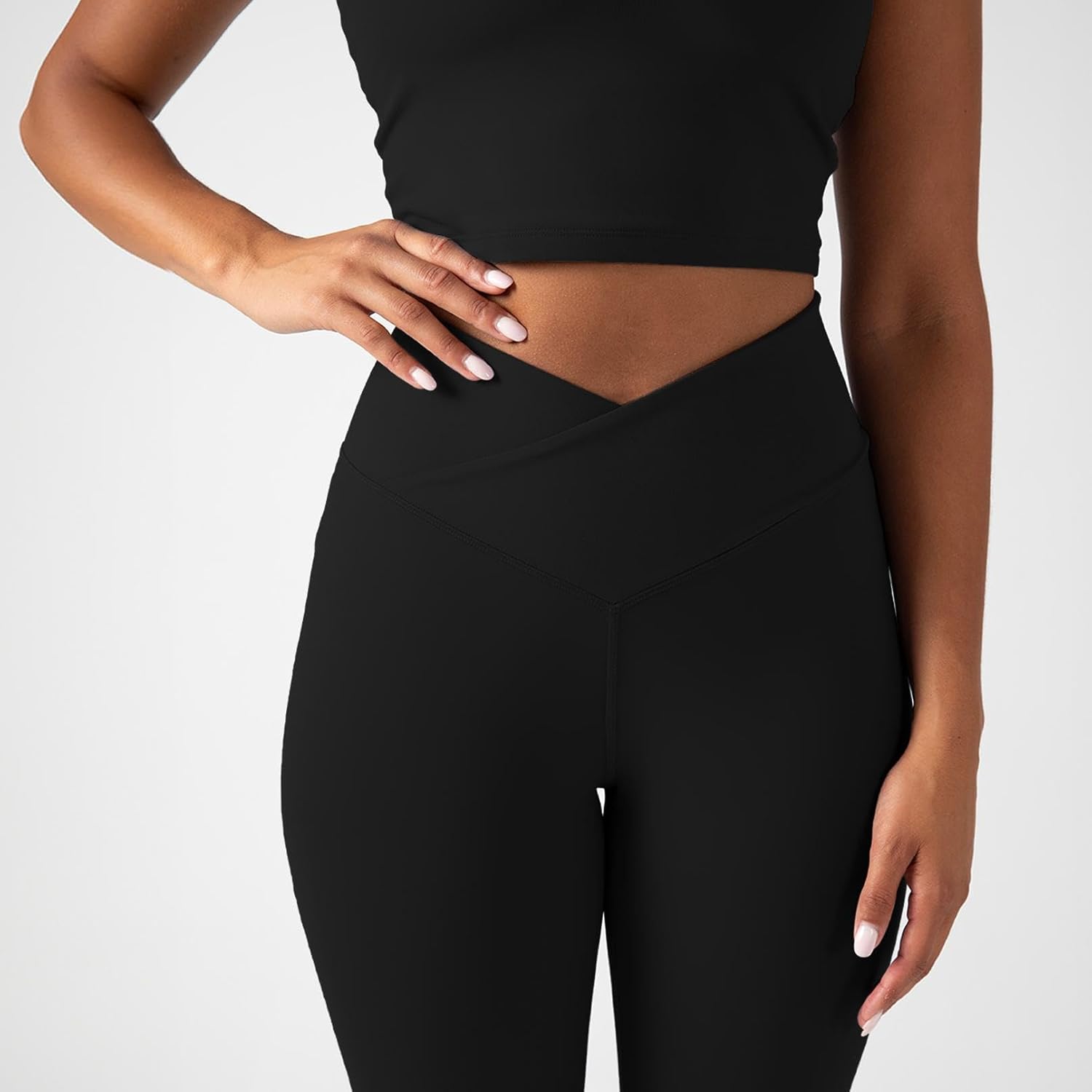 YITTY Active Women's Ultraluxe Crossover High-Waist Legging, Athleisure, 4-Way-Stretch, Iconic Black, XXL/1X, 7/8 Length - Image 4