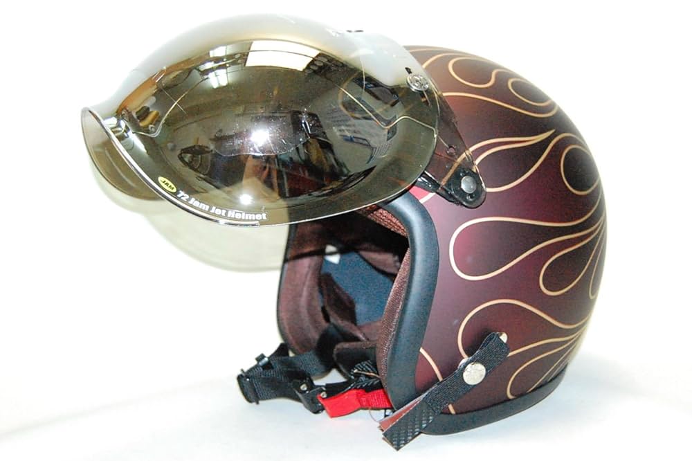セール品　72JAM　JJ-22　ジェットヘルメット　マッドレッド　フリーサイズ STEALTH(レッド) ヘルメット 72JAM | ジェットヘルメット