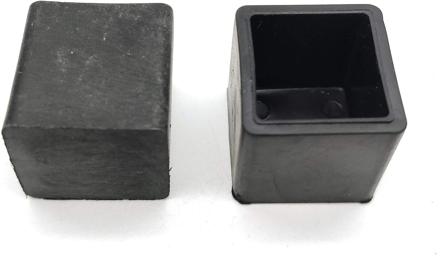 Chair Leg Caps,8-Pack Addlike Chair Leg Floor ProtectorsBlack Fit for Size 20x20mm/0.8x0.8 Square