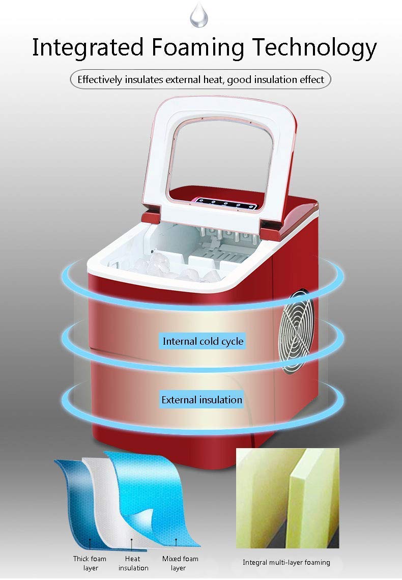 Amazon.co.jp: 自動製氷機、15kgの氷/ 24h小型電気アイスキューブ