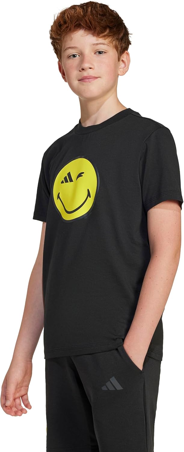 adidas Originals Boys' Smiley World Graphics T-Shirt - Image 2