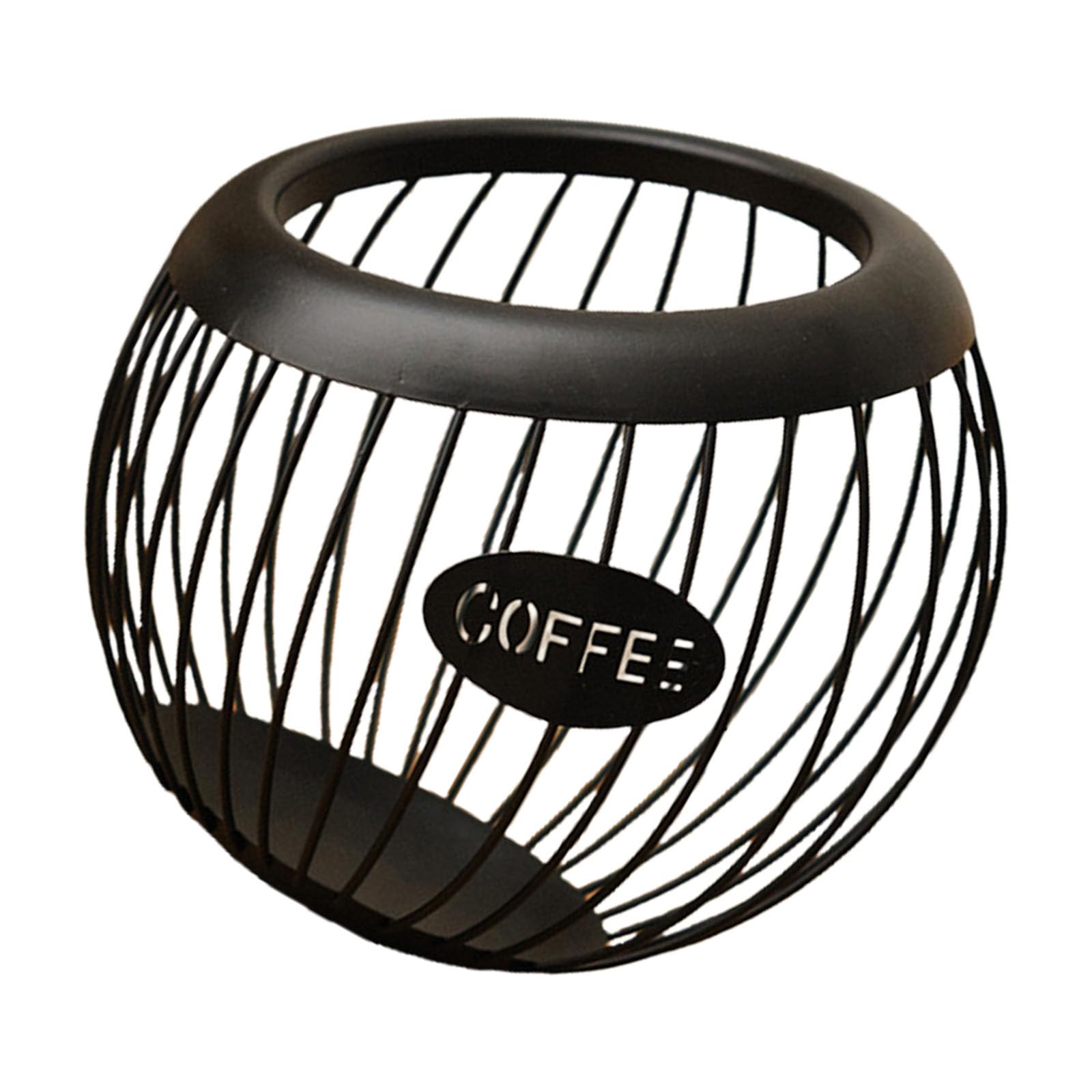 Mekalero Sturdy Coffee Organizers Basket in Elegant Designs Featuring Opening Portable Accessory for Home or Use Coffee Holder
