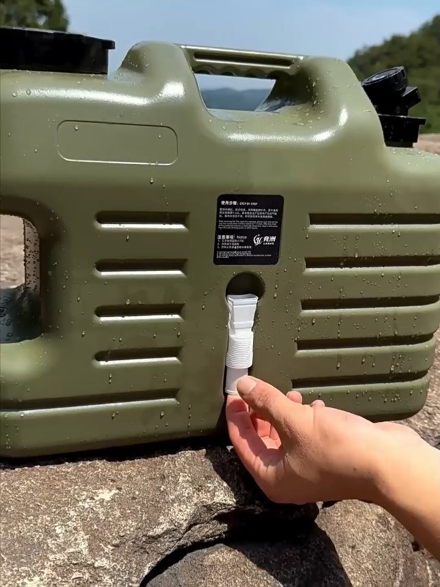 3.5 Gallon Thickened BPA-Free Water Jug With Press Faucet - Portable Water Container For Camping, Overlanding & Emergency Prep