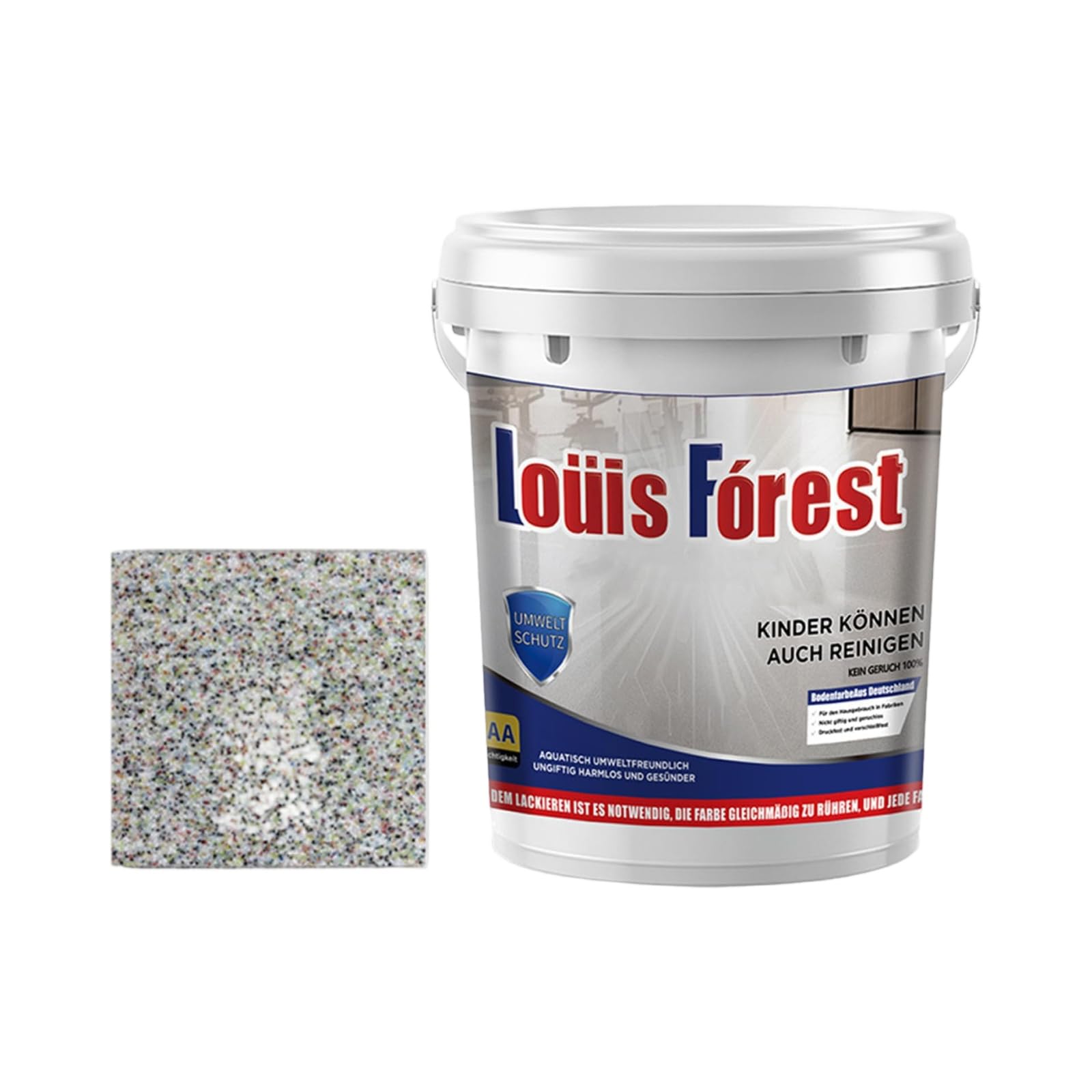 Epoxy Colored Sand Floor Paint, Epoxy Colored Sand Self Leveling Coating, Louis Forest Epoxy Floor Paint, for High Gloss Marble Effect Garage Coating (Colourful Gray)