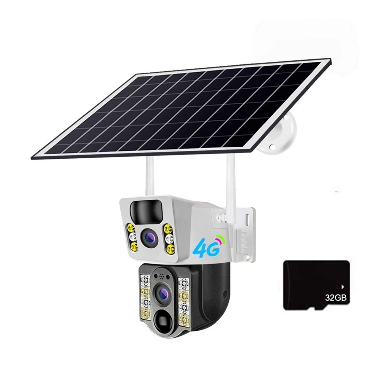 8MP 4K Wireless Solar Camera ，4G Sim Outdoor Dual Lens ， IP Camera PIR Night Vision， V380 Pro Camera, Add 32G Card-image-30