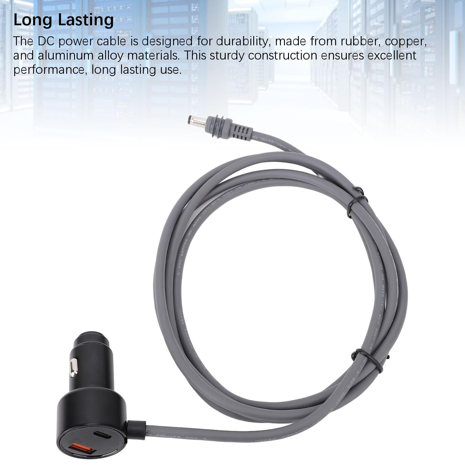 Aramox Satellite 18AWG DC Samochodowy Przedłużacz do Zapalniczki, 12V-24V