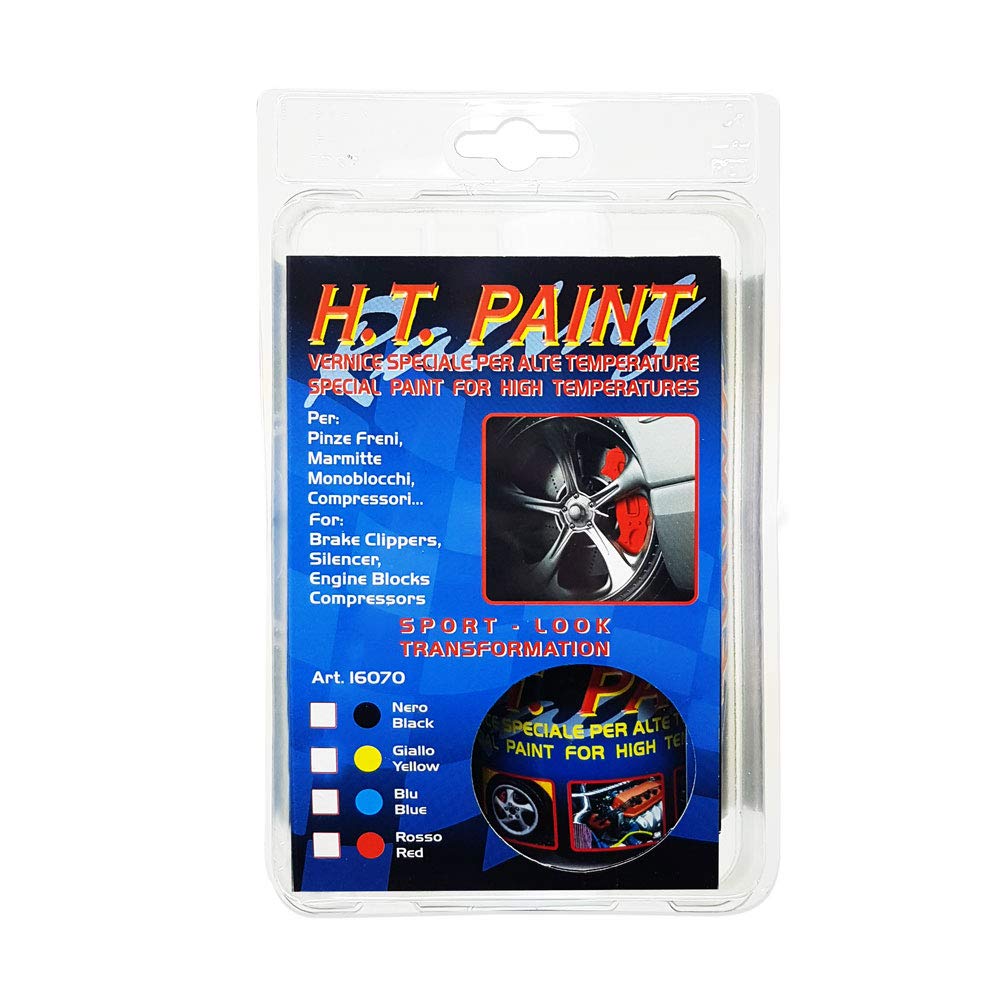 4R Quattroerre.it 16076 - Pintura para pinzas de freno, silenciadores, cabezales, monobloques, resistente a altas temperaturas, amarillo fluorescente, 100 ml