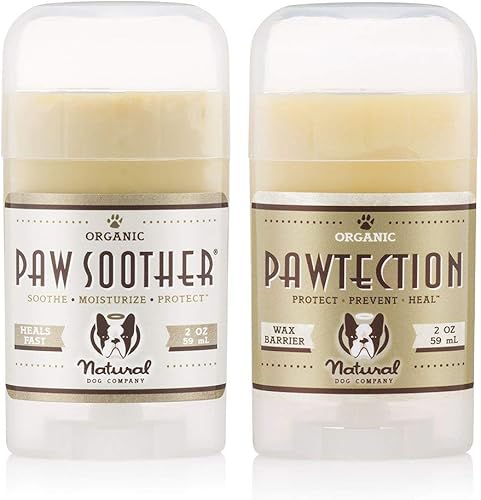 Natural Dog Company PAWDICURE - Paquete de almohadillas para patas PawTection para patas de perro protege y cura almohadillas para patas de perro