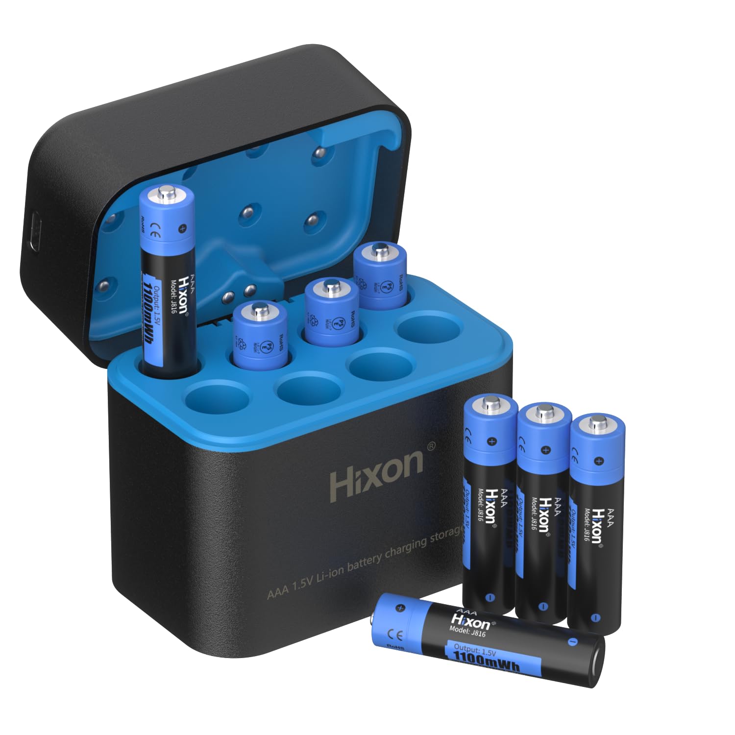 Hixon 8 pilas recargables de litio AAA de 1,5 V