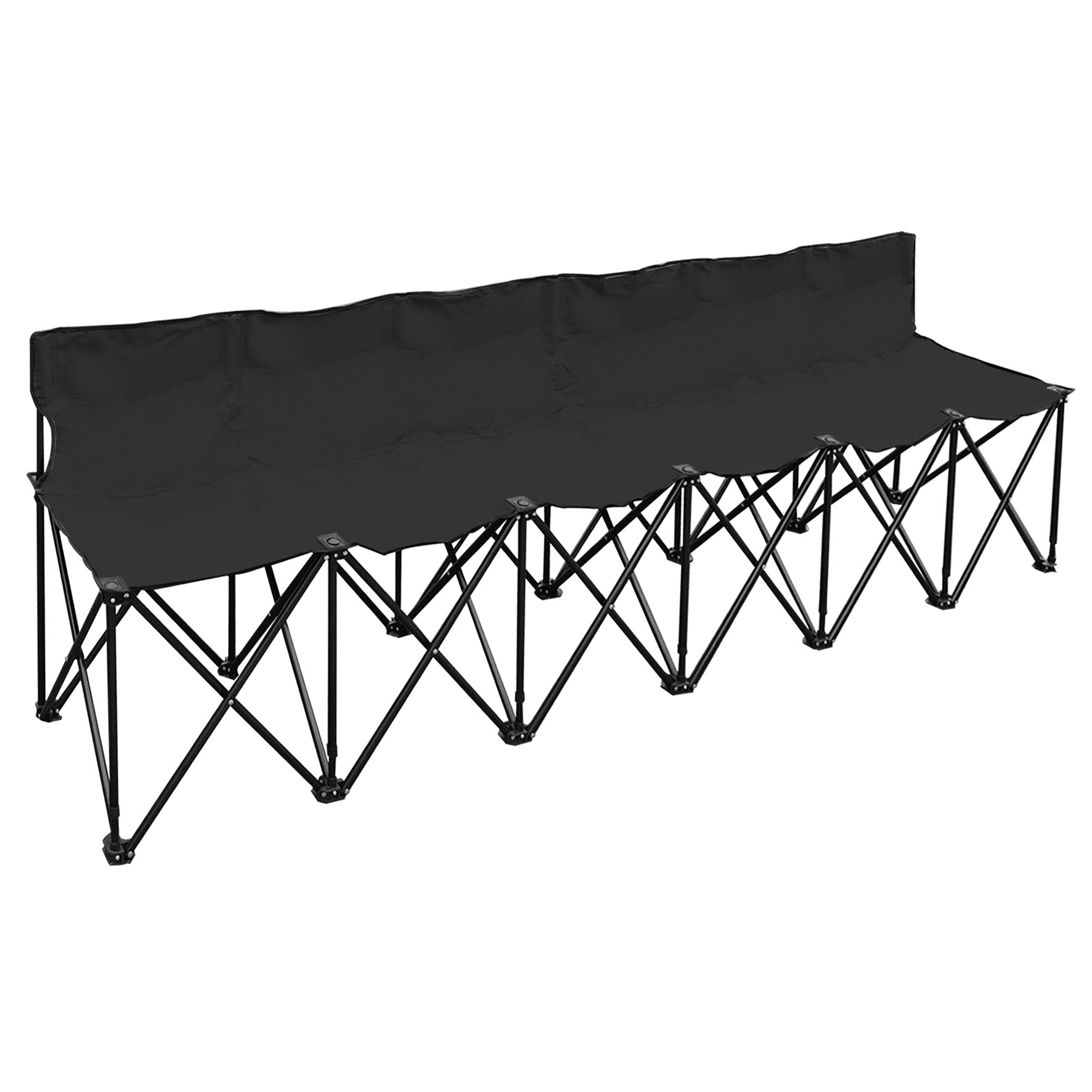 Strong Camel Portable 6 Seater Team Sports Sideline Bench Sits Outdoor Waterproof Folding Foldable