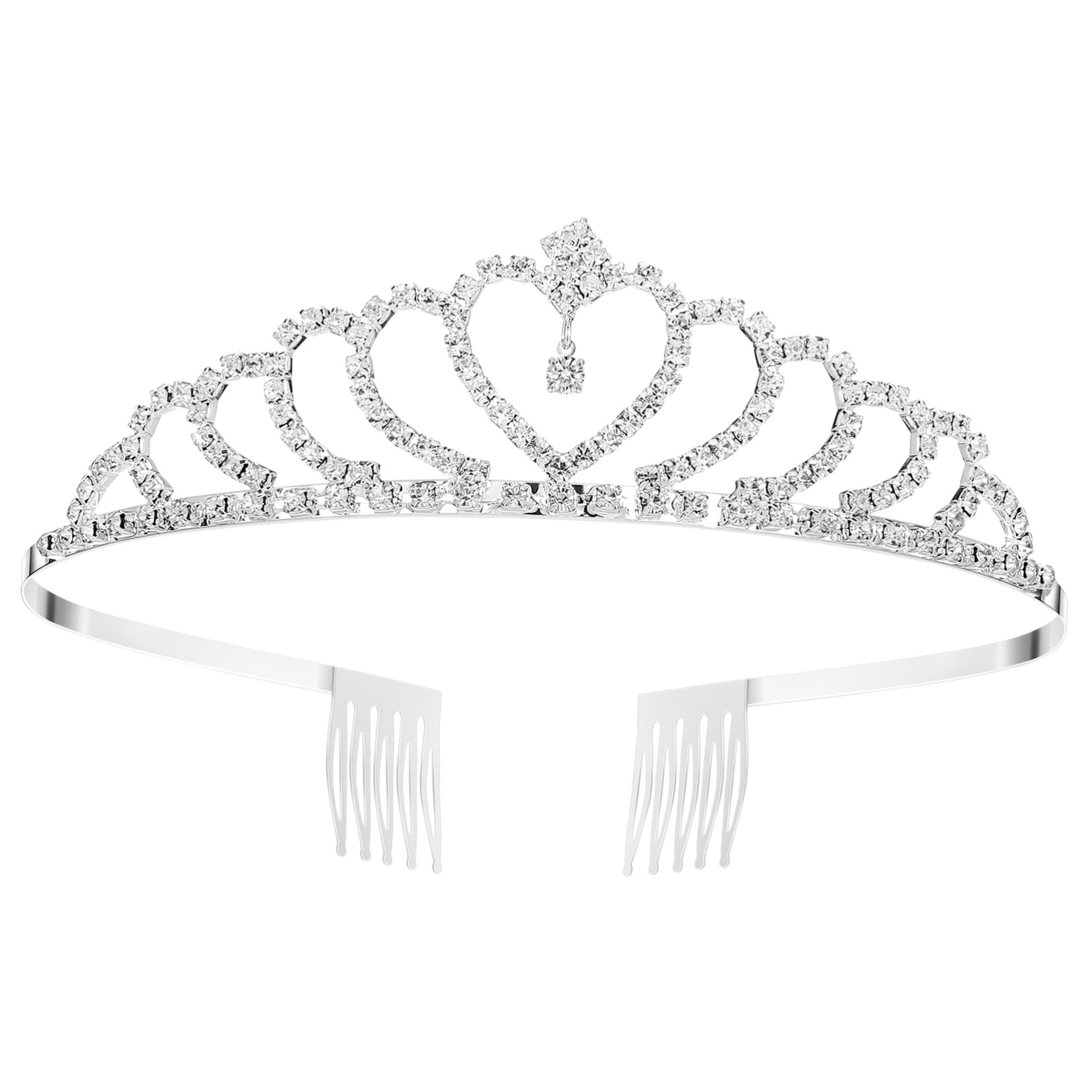 Bodas Novia Dama de Honor Corazón Brillantes Pelo maduro Diadem