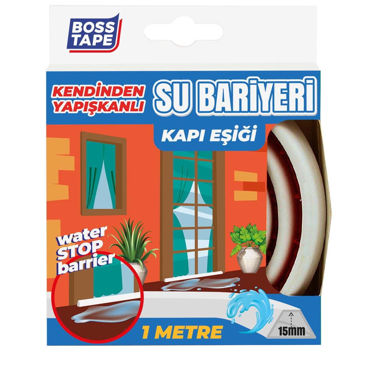 Boss Tape Duş, Kapı Eşiği, Mutfak Tezgahı Etrafı Su Kesici Bariyer - 1 metre