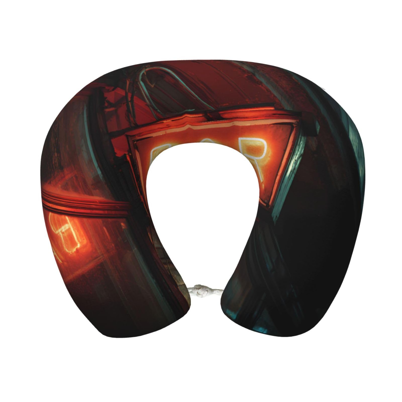 BOAIHH Glowing Signboard Memory Foam Travel Pillow for Soft Comfort Fits Snugly for Naps Office, and Airplane Use