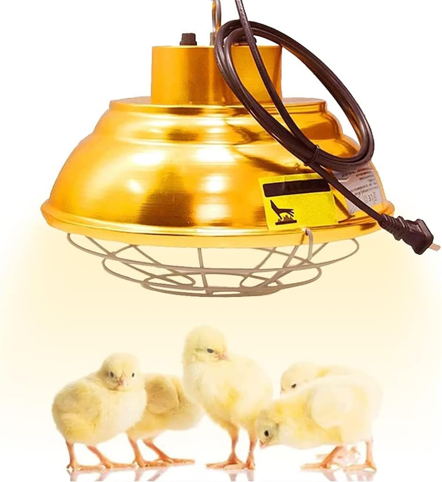 Lampa słoneczna dla zwierząt gospodarskich, lampa termiczna dla drobiu dla piskląt, lampa termiczna dla hodowcy kurcząt z termostatami i żarówką dla piskląt gadów szczenięta kocięta jagnięta ana
