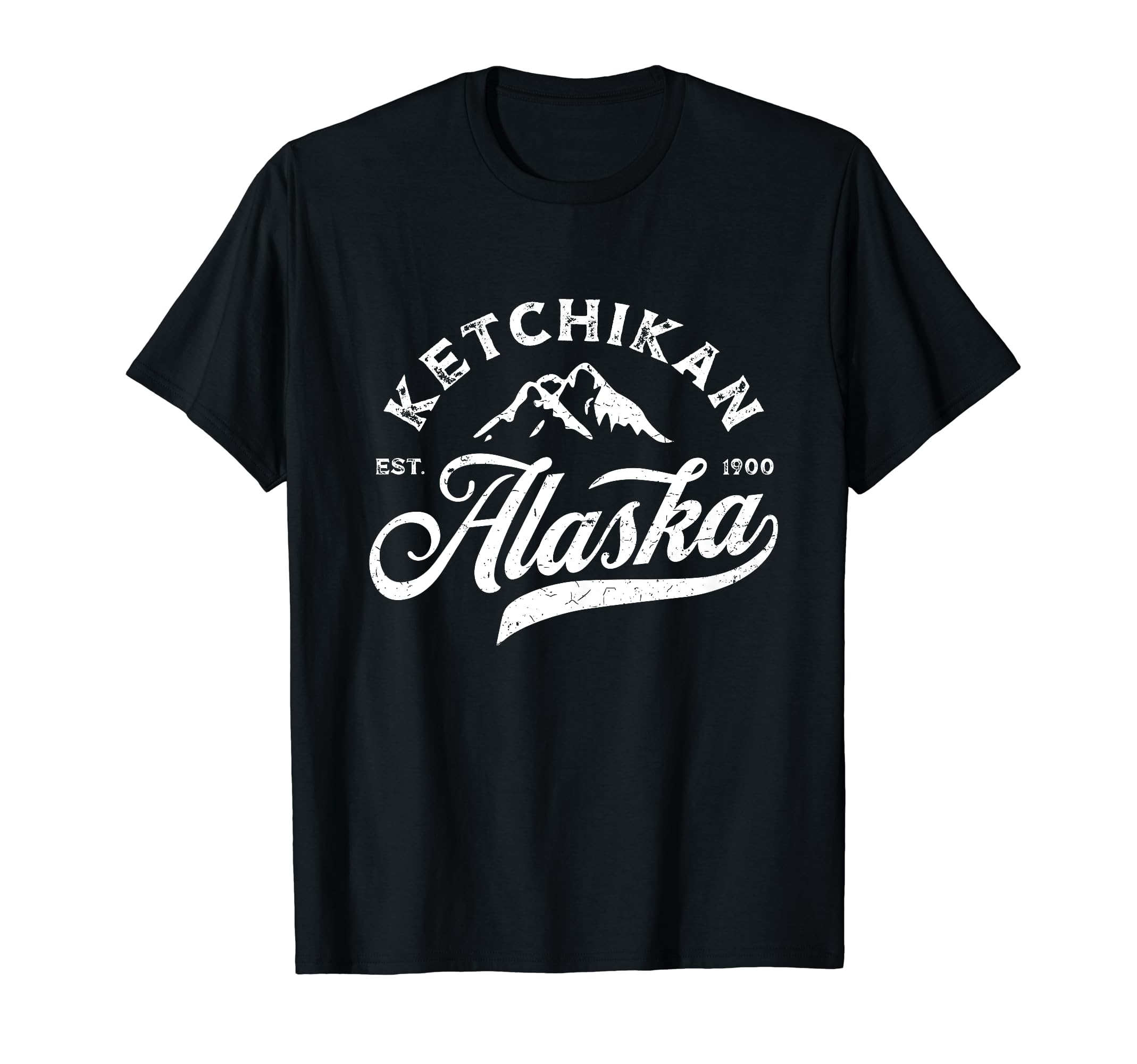 Ketchikan Alaska AK Mountains Vintage Vacation Souvenir T-Shirt