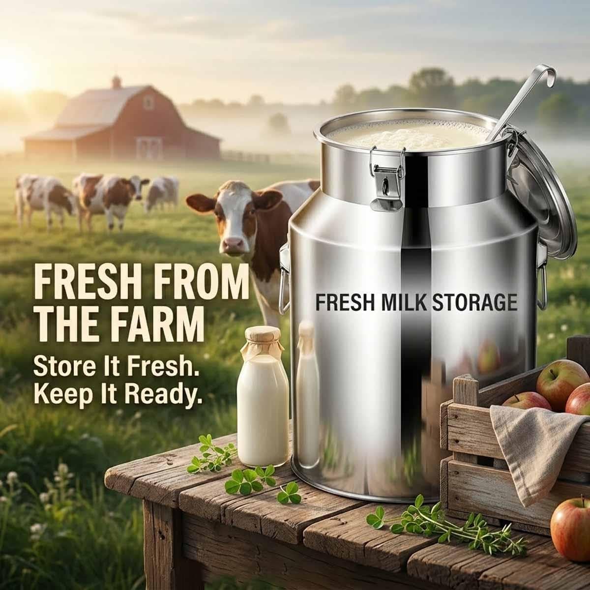 Bidon À Lait Inox, Pot À Lait Hermétique, Bidon Alimentaire Avec Robinet