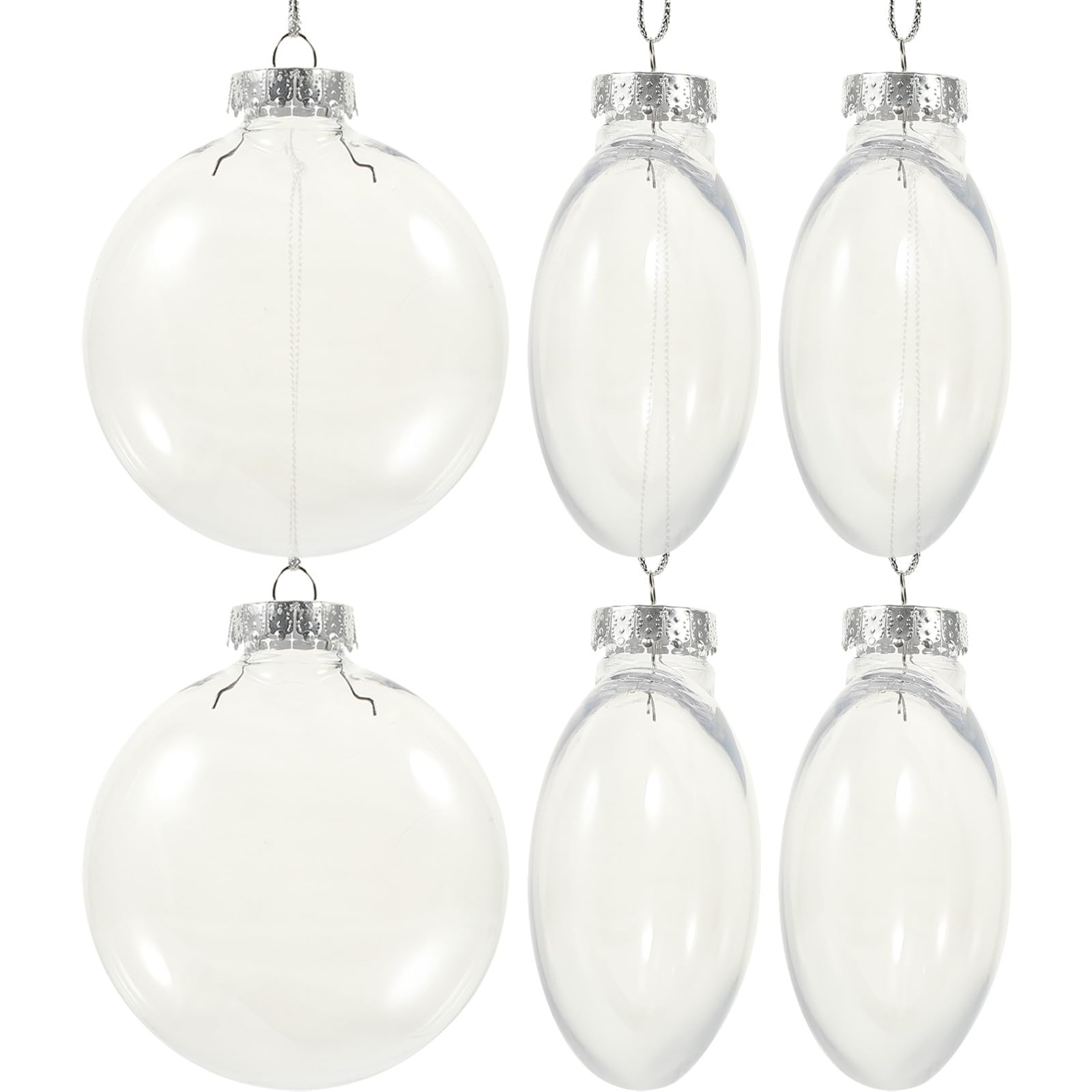 Boules de Noël transparentes à remplir deco sapin fêtes Toyvian x10