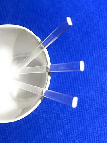 Miniatura 8 de 25 palitos transparentes planos de 0.079 in de largo x 0.157 pulgadas de grosor para adornos de tartas o piruletas, palitos de plexiglás acrílico,