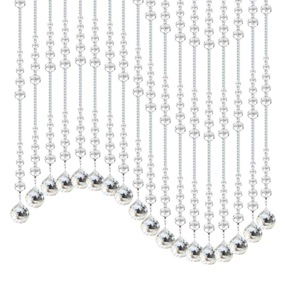 Rideau perlé verre cristal idéal pour décorer une fête de mariage