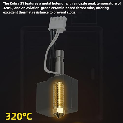 Miniatura 4 de Impresora 3D Hotend para Kobra Serie 2, piezas de impresora 3D, kit de extremo caliente con 4 calcetines de silicona y 5 boquillas de 0.016 in para