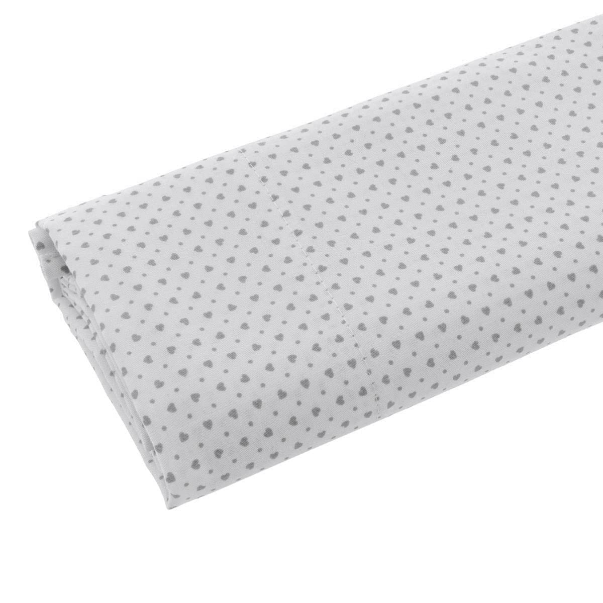 Cambrass - Juego 3 Piezas sábanas de Cuna - Bajera, encimera y Funda Almohada - 100% algodón - Essentia Gris 120x180x1 cm