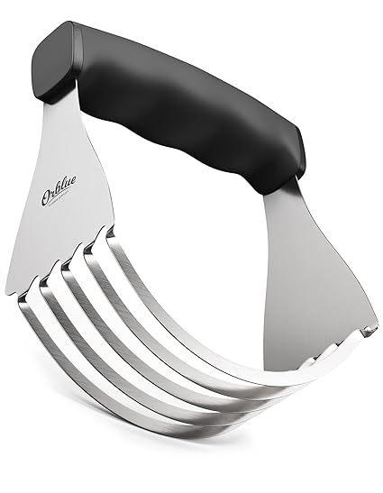 Orblue Pastry Cutter Stainless Steel - Professional Baking Dough Blender with Blades