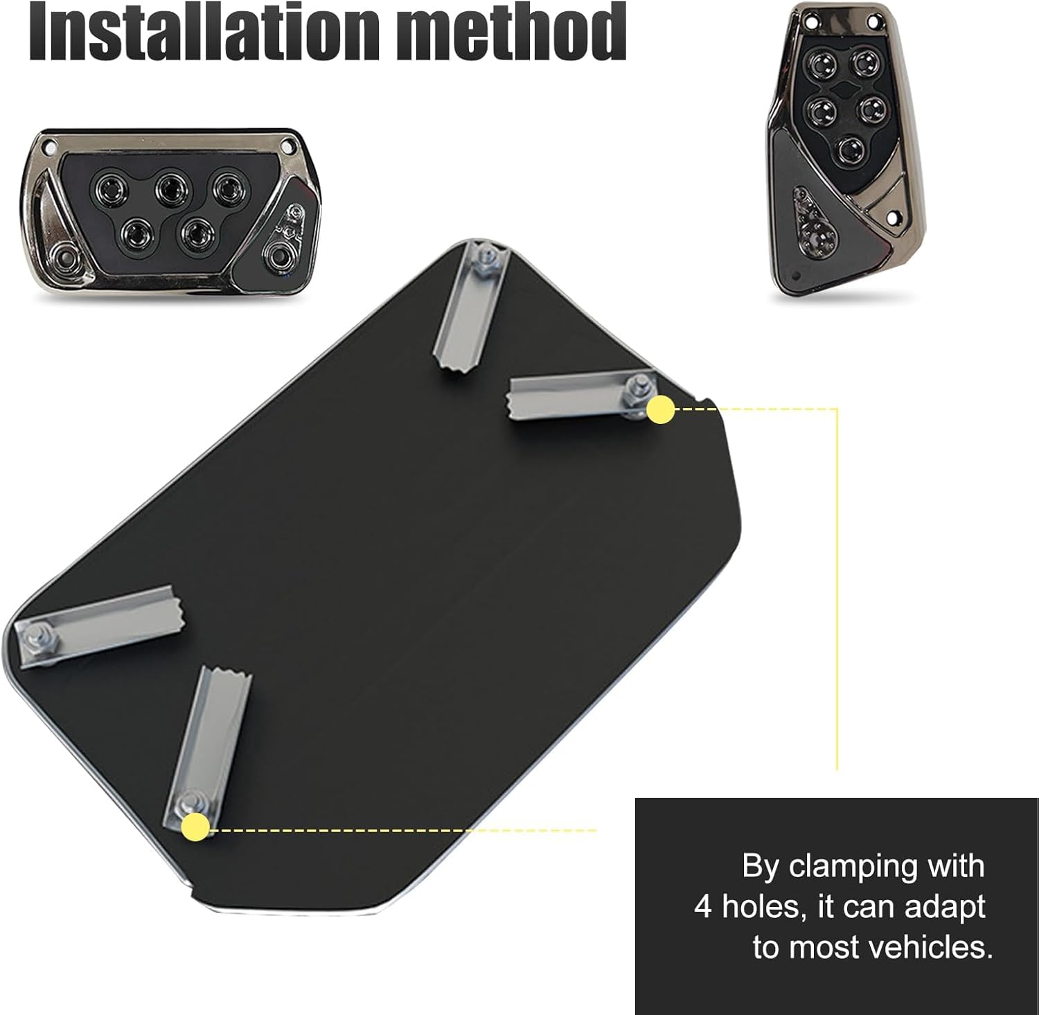Car Gas Brake Pedal Pad Cover for 2018-2024 2025 Chevy Traverse LS, LT, RS, Redline, Premier, High Country SUV, Aluminum Alloy Auto Foot Treadle Anti-Slip Interior Modification Accessories