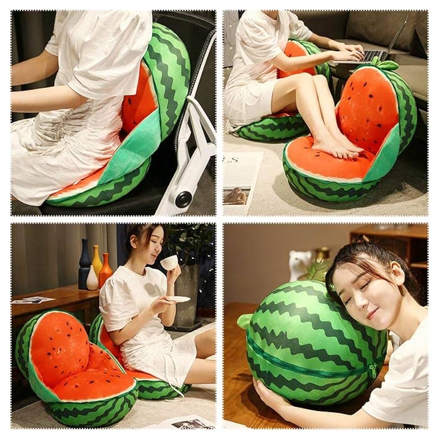スイカクッション Amazon｜座布団 クッション スイカ 本物そっくり 柔らかい