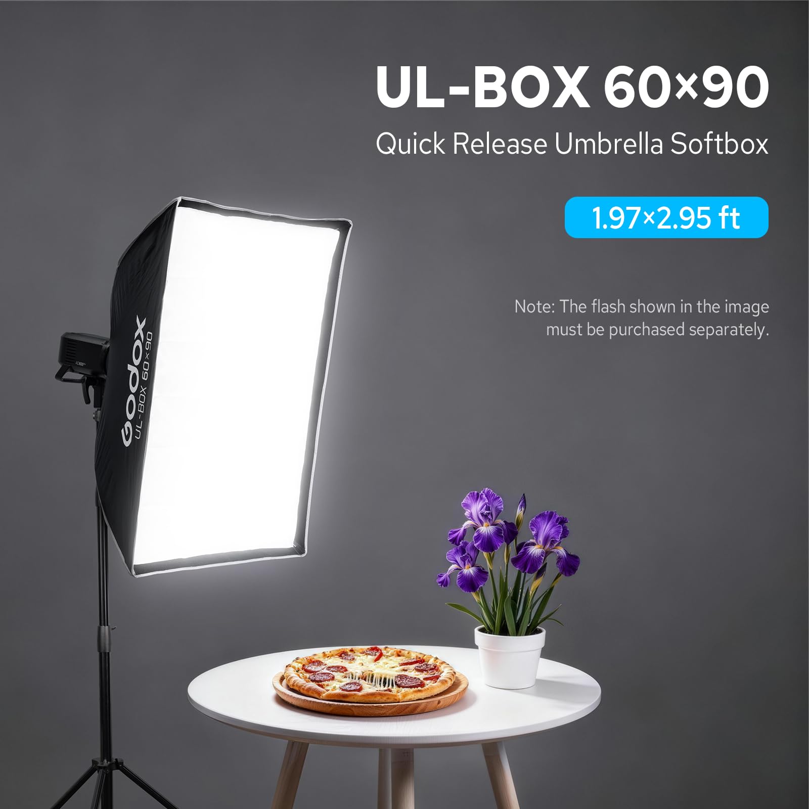 Godox UL-Box Quick Release Umbrella Softbox with Bowens Mount,Grid for Photography,Studio Photo MS200V MS300V SK400II (60x90cm)