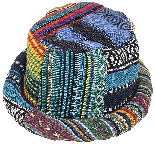 Chapeau bob bohème Gheri en coton tissé patchwork multicolore - 6