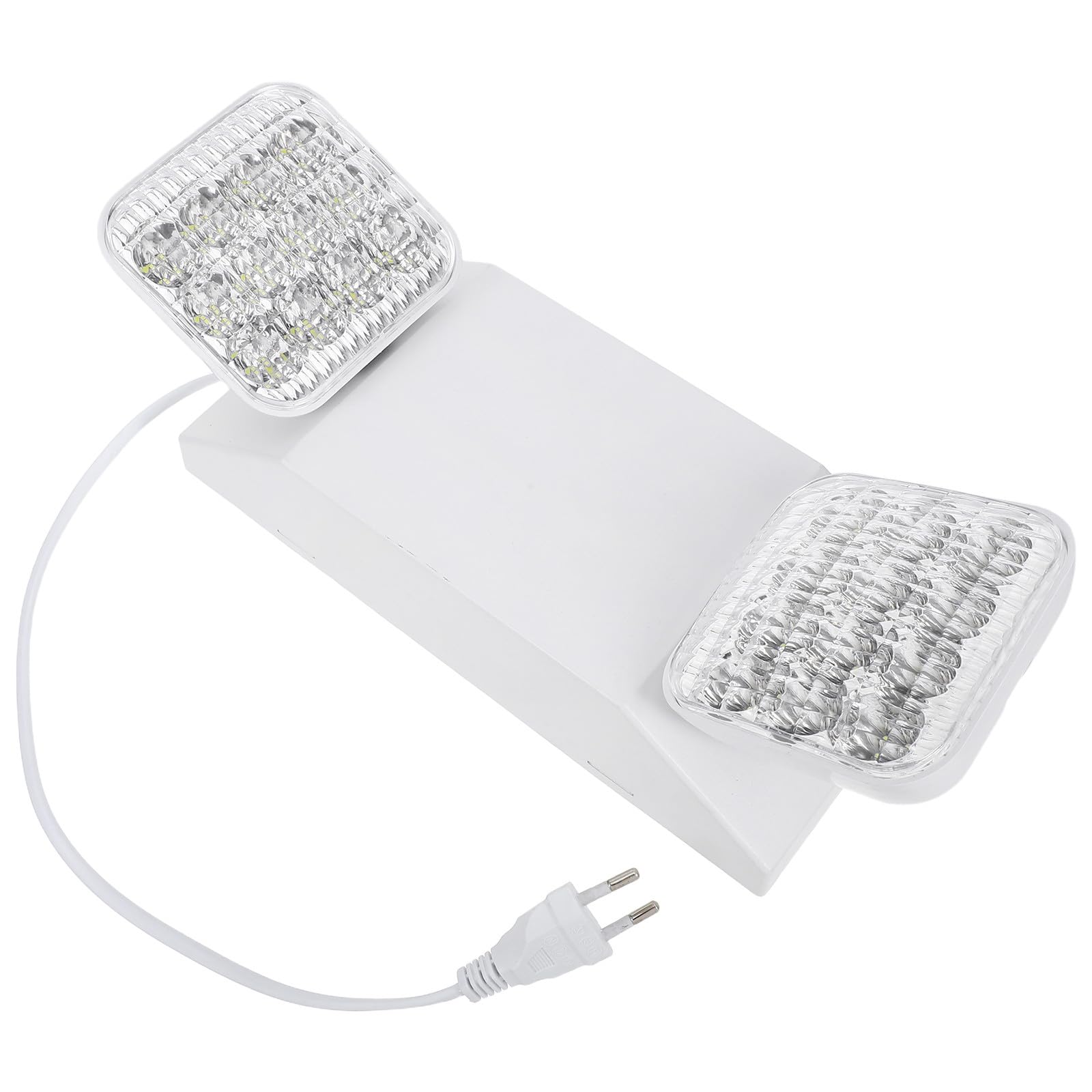 Ciieeo Luce di Emergenza LED a Due Teste Regolabili da Parete Bianca