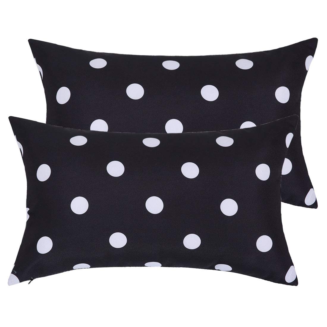 Poise3EHome Outdoor Lumbar Pillow Covers Set of 2 Waterproof Decorative Pillow Covers for Couch, Patio, Living Room, Spring Summer, 12X20 Inches,