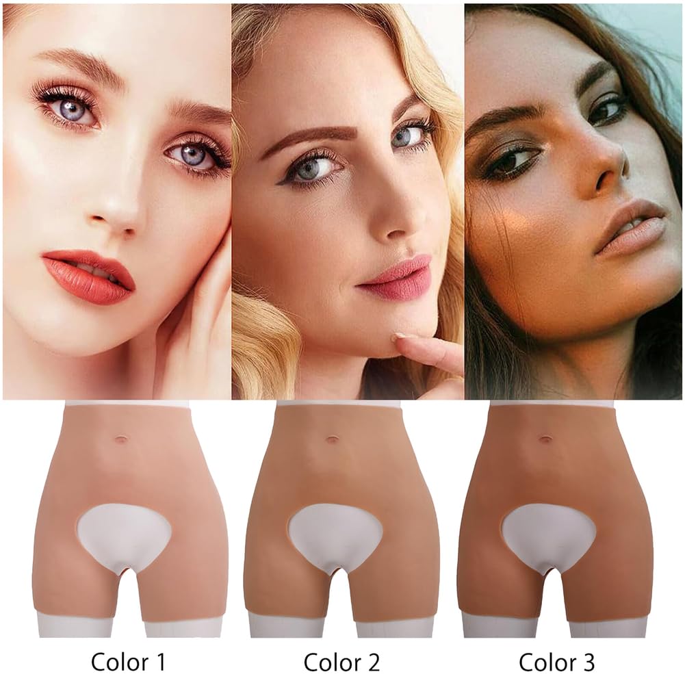 Braguitas Realistas De Silicona Abierta En La Entrepierna Panal De Miel Moldeadora De Culo Postizo Braguitas De Cintura Alta Ropa Interior Transpirable para Cosplay