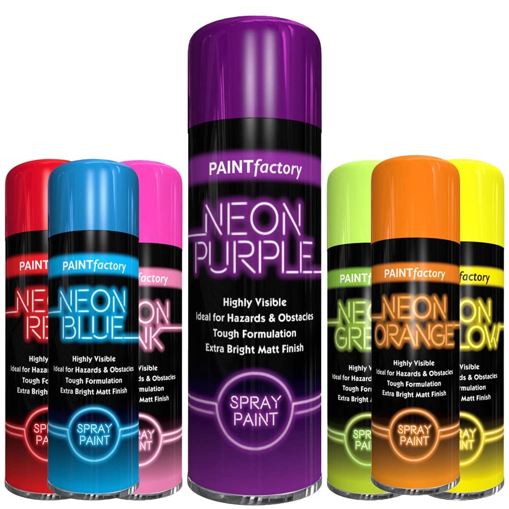 Classic Signature Purple - 1 X Neon Spray Paint 200Ml Aerosol Spray Paint Fluorescent Bright Graffiti (Banksey) Matt Finish