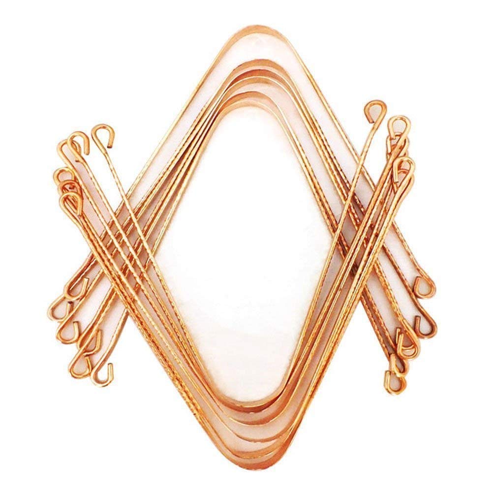 6pcs Copper Metal Tongue Cleaner Ayurvedic Scraper for Men and Women Oral Care Recommended By Professional For Oral Hygiene, Fresh Breath