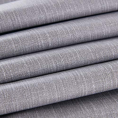 Image of NLMUVW Grey Vinyl Tablecloth for Rectangle 8ft, 100% Waterproof Heavy Duty PVC Table Cover Oil Proof Wipe Clean Table Cloth for Kitchen Dining Picnic, 54 x 108 Inch