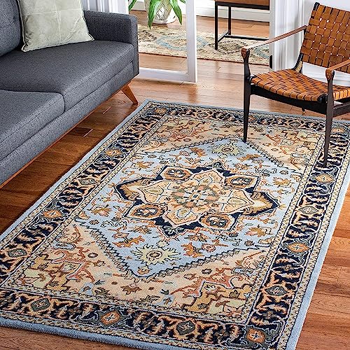 Image of Carpet Mahal Handmade Handwoven Tufted Made of 100% Soft Blended Wool Export Quality Carpets with 1 Inch Thickness (10x13 Feet) Color Multi