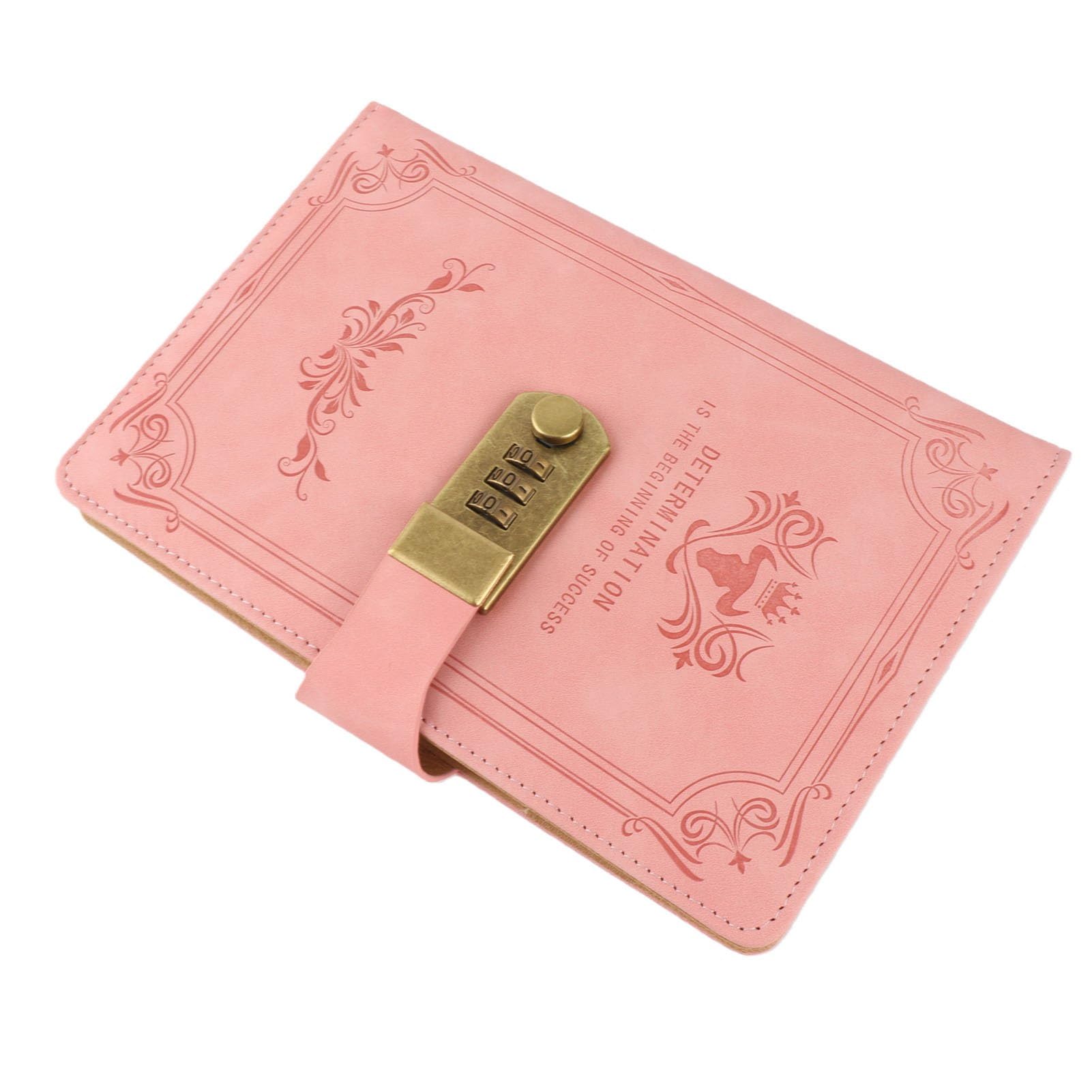 Generic Lock Journal Bezpieczny i Niezawodny Wodoodporny Notatnik z Miejscem na Długopis dla Nastolatek 5,8 X 8,3 ze Sztucznej Skóry PU