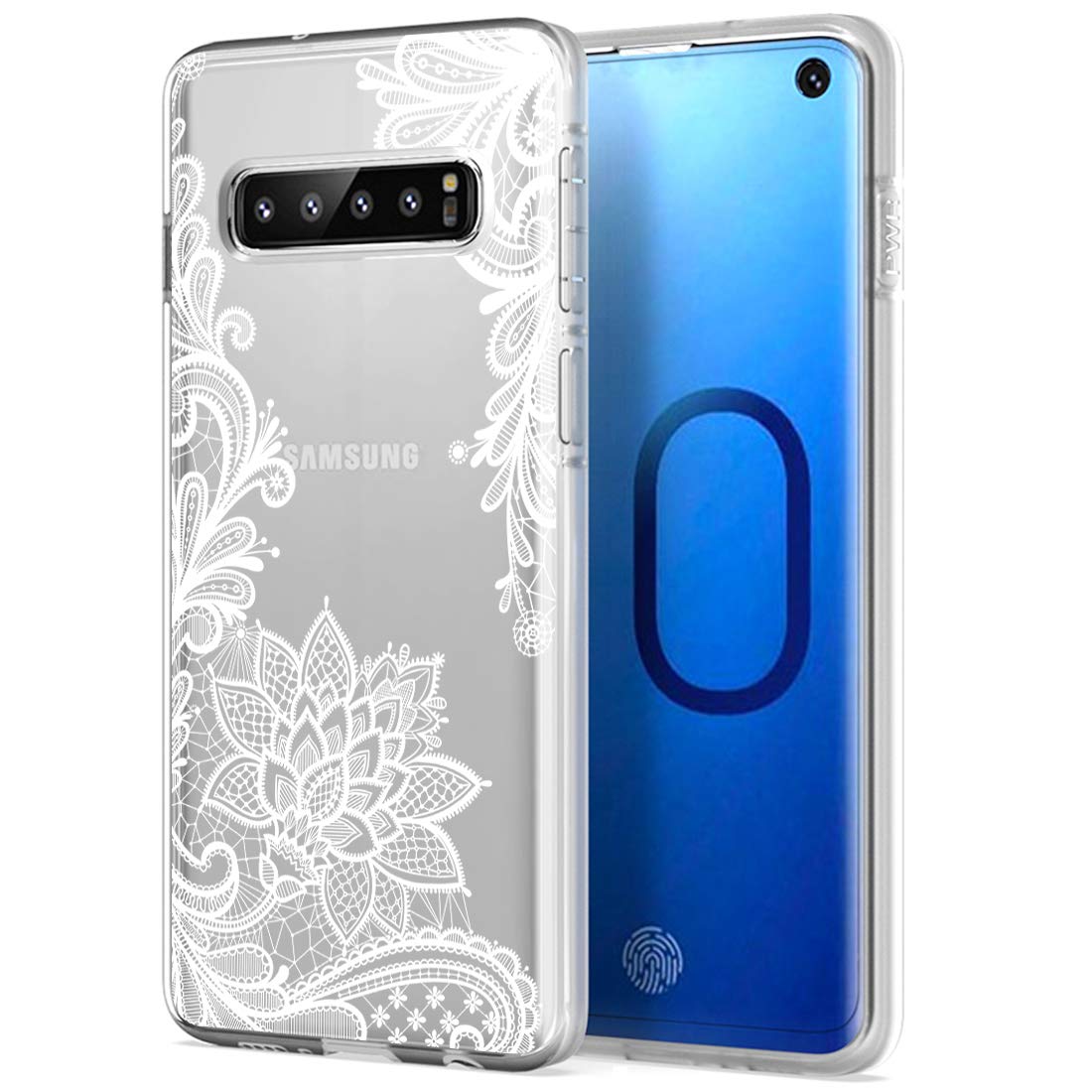 Sidande for Galaxy S10 Case,for SamsungS10 Case with Flowers, Shockproof Clear Floral Soft Flexible TPU Slim Phone Cover for Samsung Galaxy S10 2019