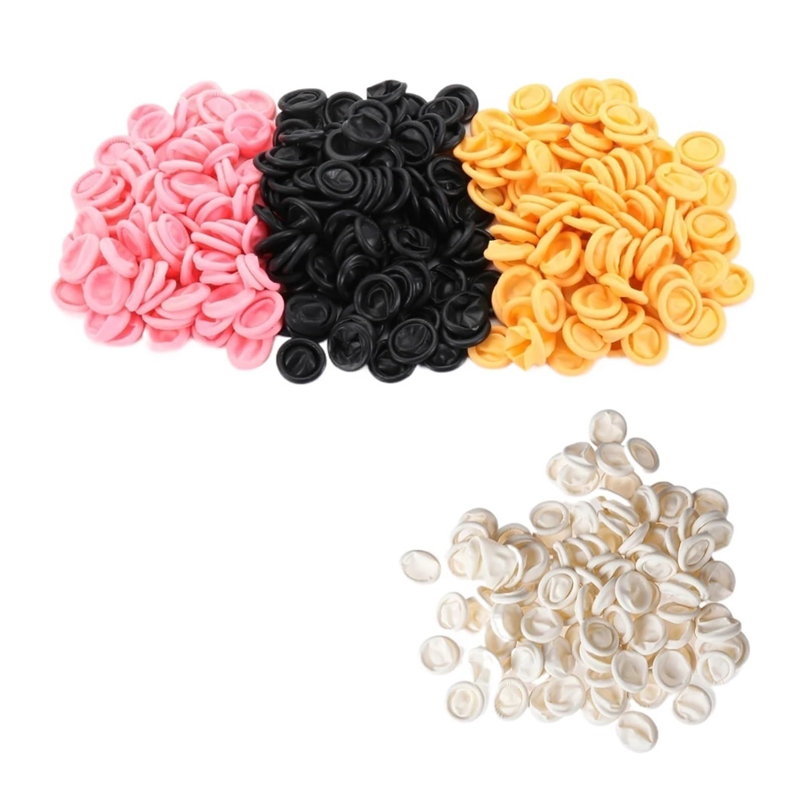 200 Protège-Doigts Jetables En Latex - Pour Manucure, Nettoyage, Bricolage - Taille Unique Élastique - Lot Économique (Rose) - 9