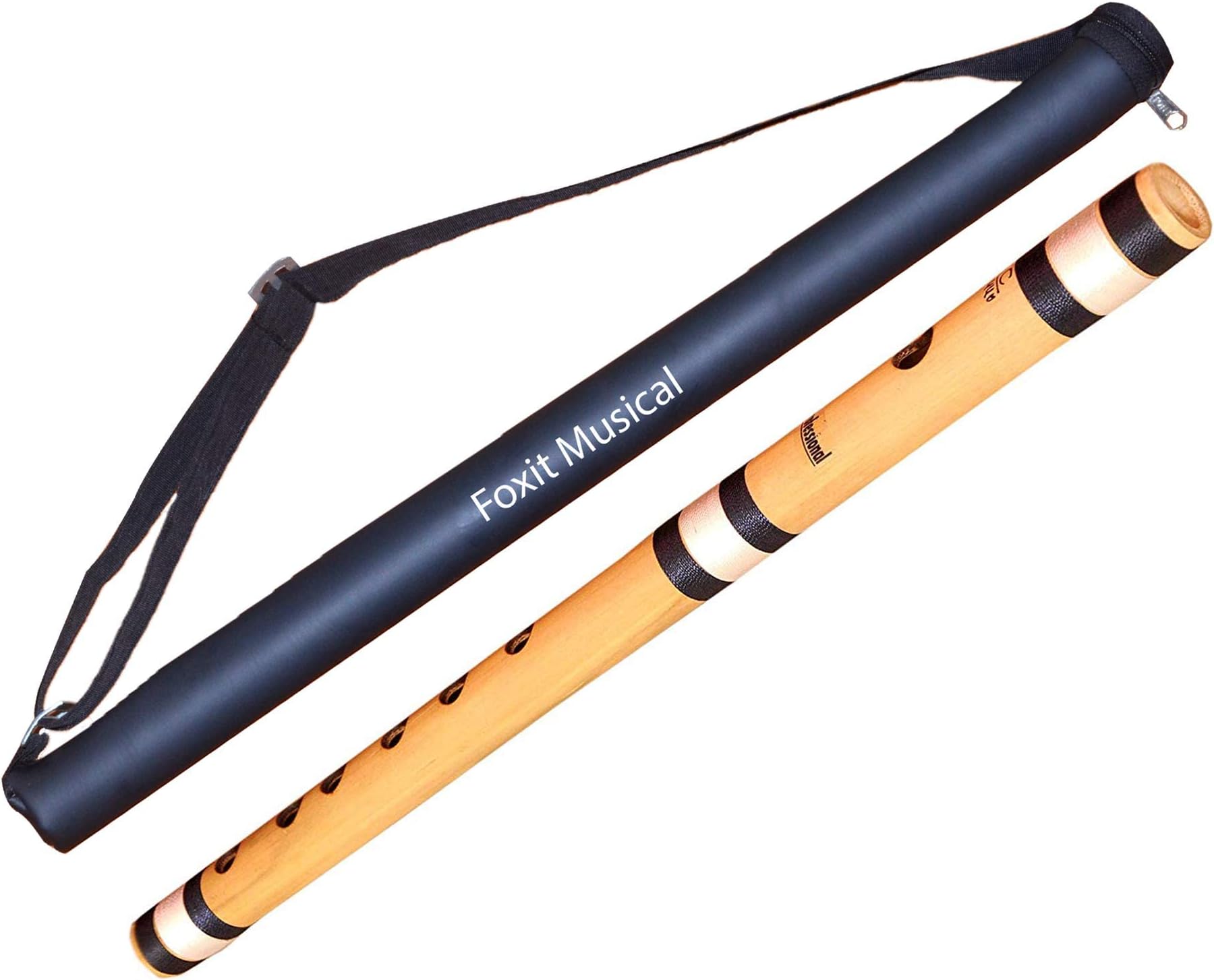 Foxit Musical Flutes Acrylic Bansuri C Sharp Right Handed Middle Octave (19 inch) With Free Carry Bag