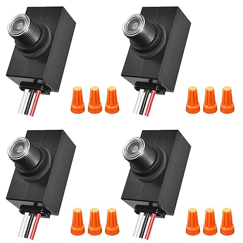 SDTC Tech 4 piezas sensor de anochecer a amanecer 120-227V interruptor fotoeléctrico sensor de luz fotocélula sensor de control de luz de poste