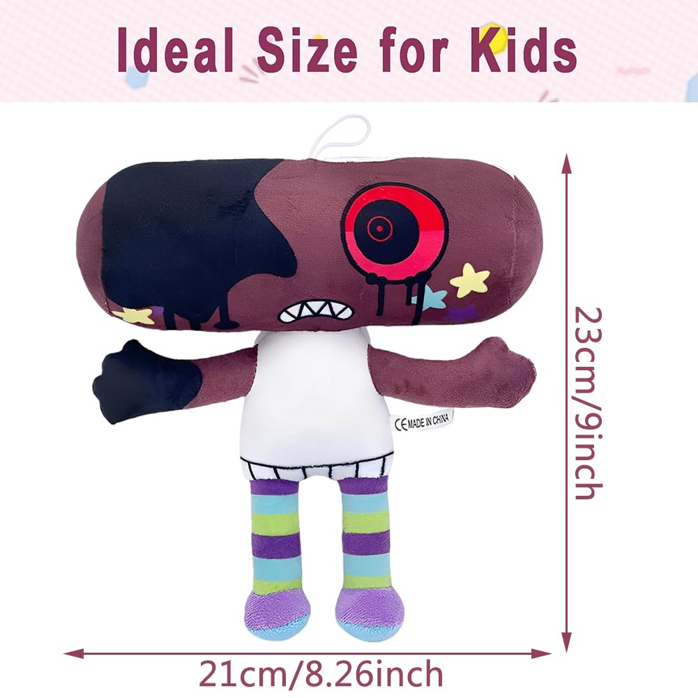 Stuffed toys 5点 Zxc Cat Plush Toy Scary Bared Teeth Zxc Cat Halloween Horror