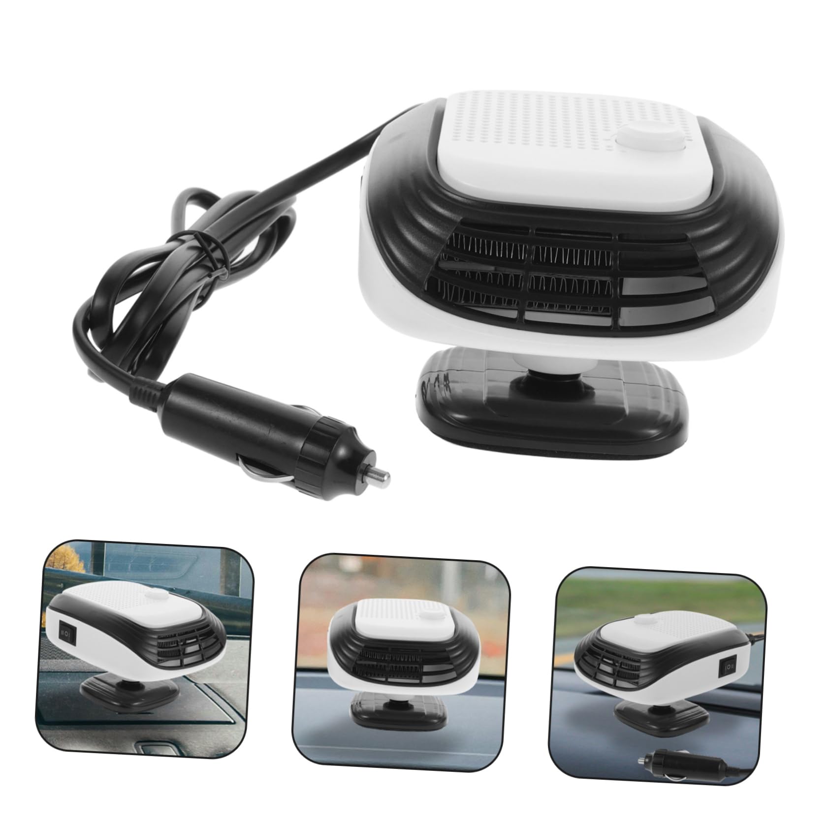 balacoo 120w Riscaldatore Auto Portatile Riscaldatore Sbrinatore Parabrezza per Veicoli Sbrinatore Auto Protezione Contro Surriscaldamento