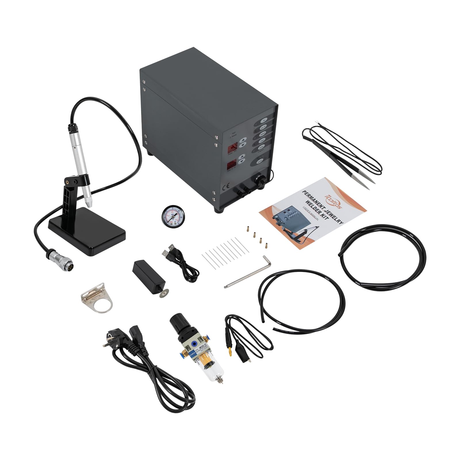 Soldadora de puntos para joyas, 100 W, automática, pulso y argón, soldador de arco
