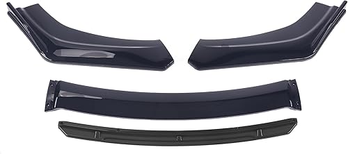 Miniatura 4 de Kit universal de 4 piezas de parachoques delantero fijo para parachoques delantero, divisor de ABS, protector difusor de barbilla apto para la