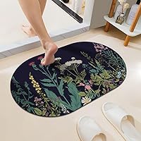 Vista 20 de Alfombra de baño súper absorbente de secado rápido con diseño de mármol negro, blanco, gris, dorado, parte inferior antideslizante de goma, fácil