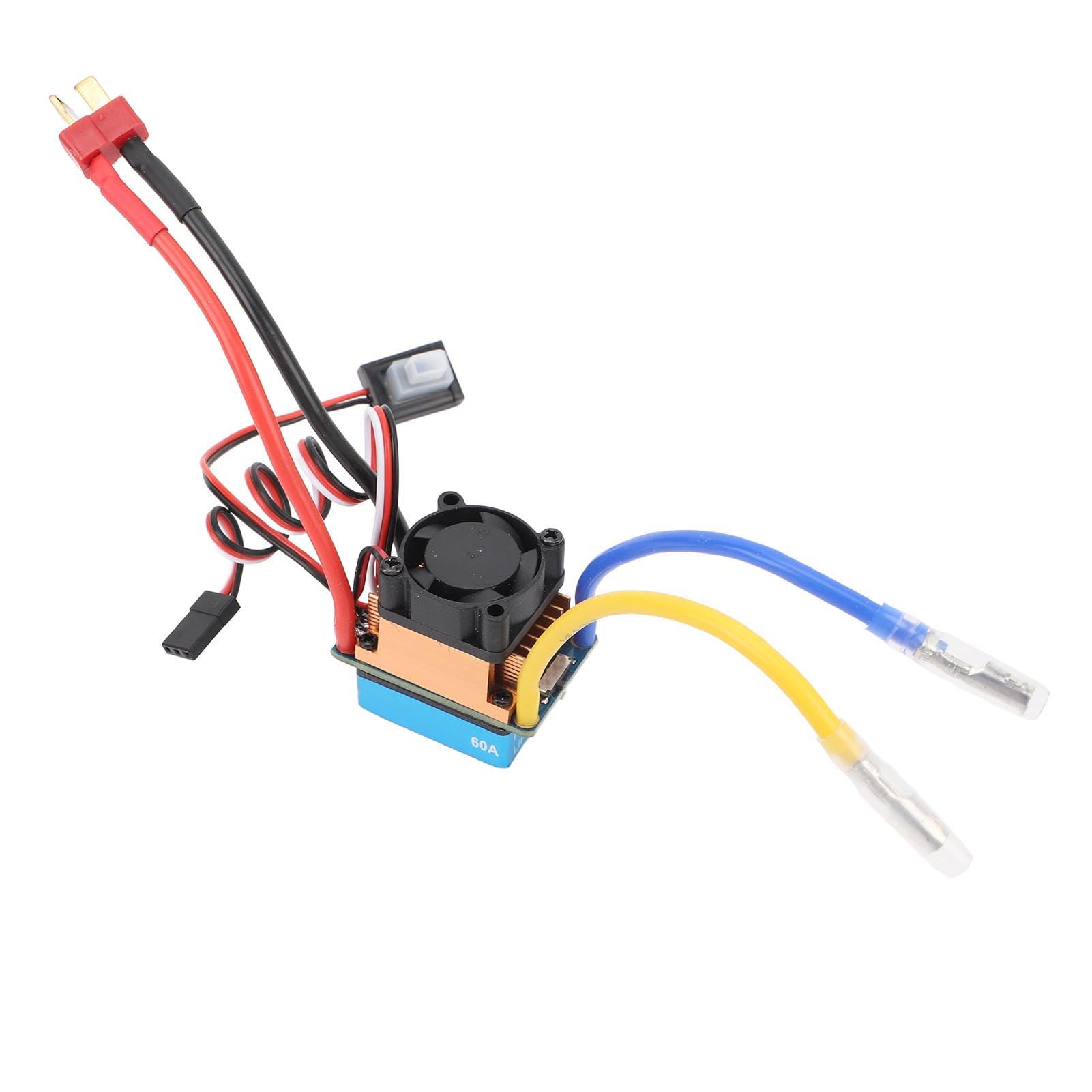 ESC brossé 480A , Contrôleur de Vitesse brossé ESC, Contrôleur de Vitesse d'étalonnage Automatique de la Plage d'accélérateur, 3 Modes pour Bateau 1/10 RC