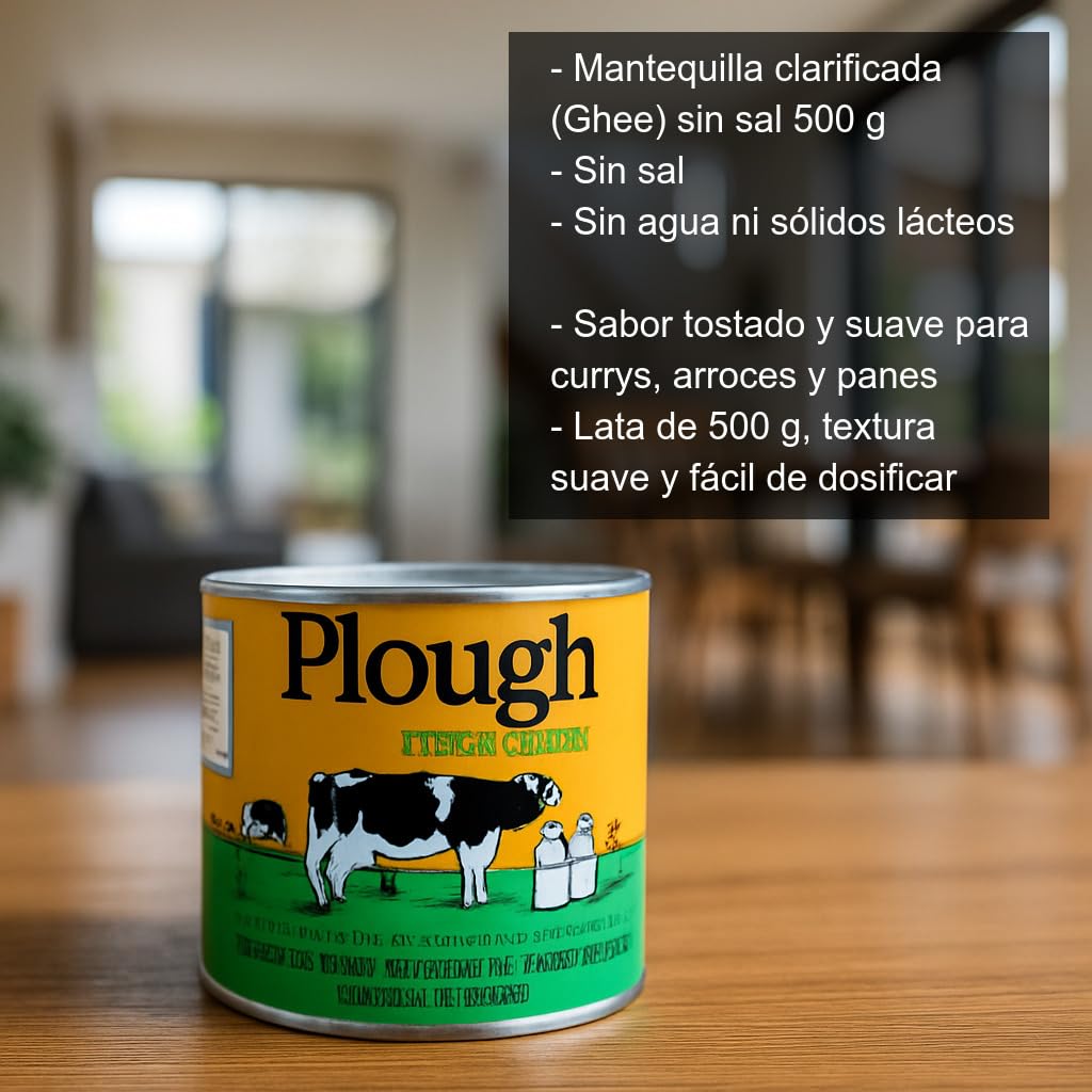 Mantequilla Clarificada Ghee 500 g sin sal en lata Grasa estable para cocinar