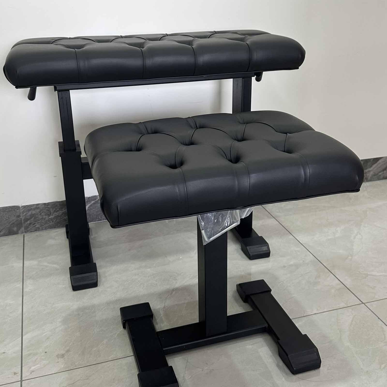 Bailanoom Piano Bench with Hydraulic Adjustable Seat,Black Little Bench,Keyboard Bench Seat for Piano Keyboard Stand,Hydraulic Piano Stool for Kids,18.1''x13.4''x (18.7-23)''